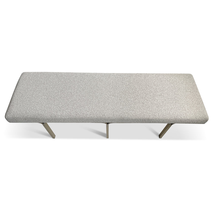 1.5m Brushed Gold Ottoman - Clay Grey - View 4