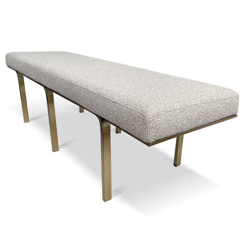 1.5m Brushed Gold Ottoman - Clay Grey - View 5