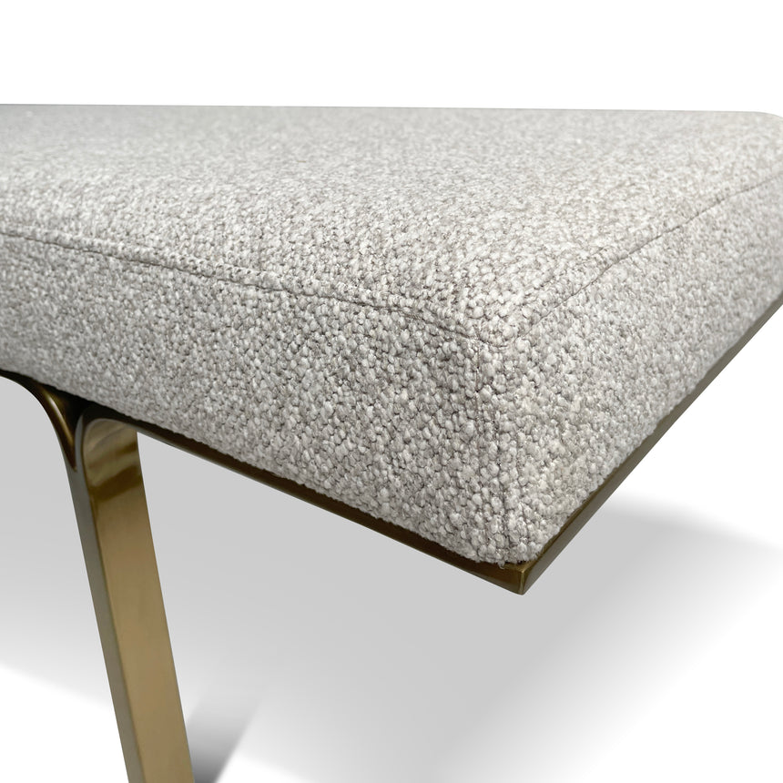 1.5m Brushed Gold Ottoman - Clay Grey - View 8