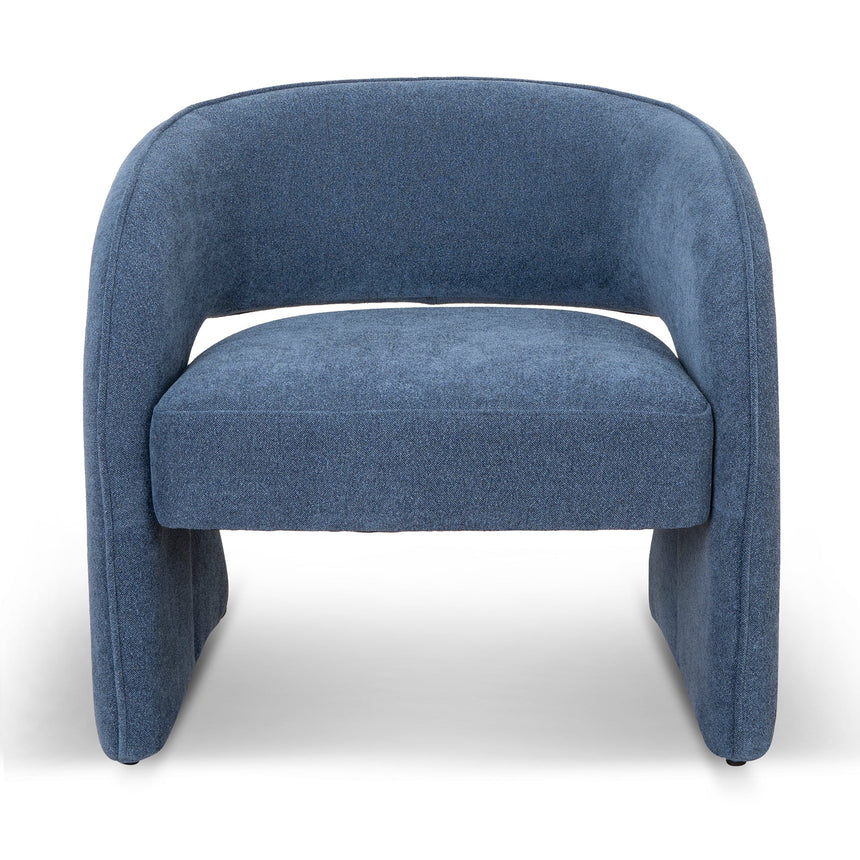 Fabric Armchair - Navy Blue - View 2