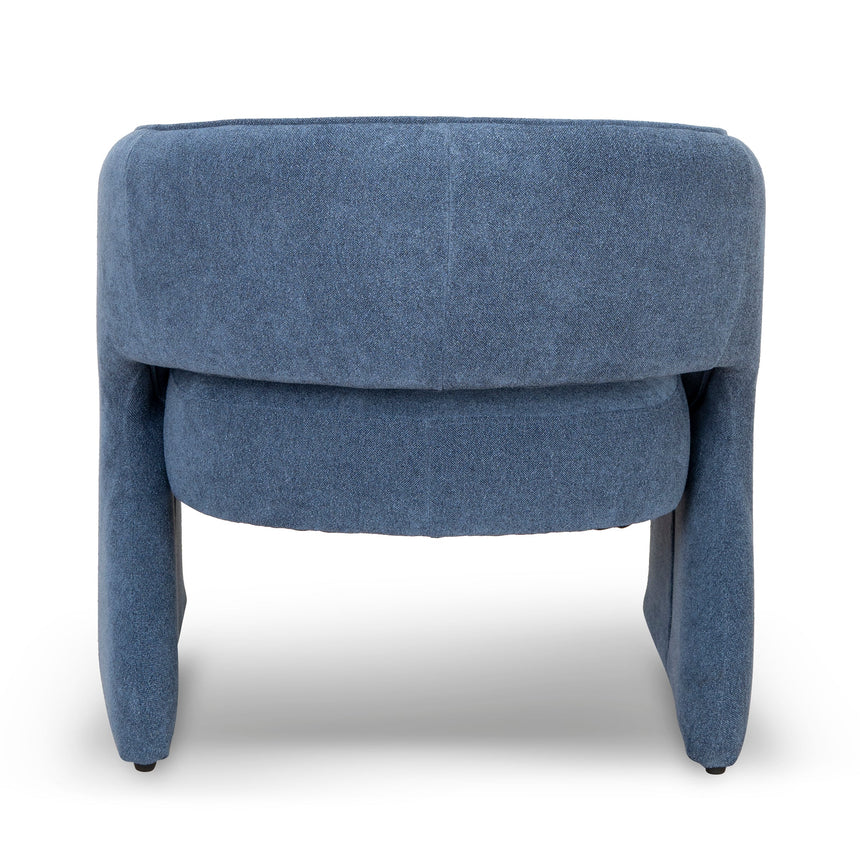 Fabric Armchair - Navy Blue - View 5