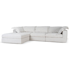 CLC10105-KSO 3 Seater Chaise Sofa - Pebble Beige