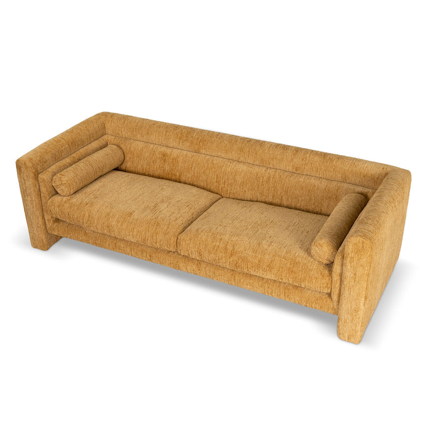 3 Seater Fabric Sofa - Yellow Sand - View 3