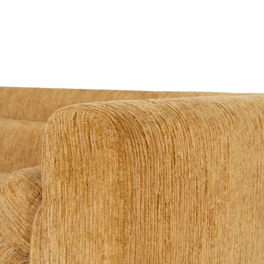 3 Seater Fabric Sofa - Yellow Sand - View 5