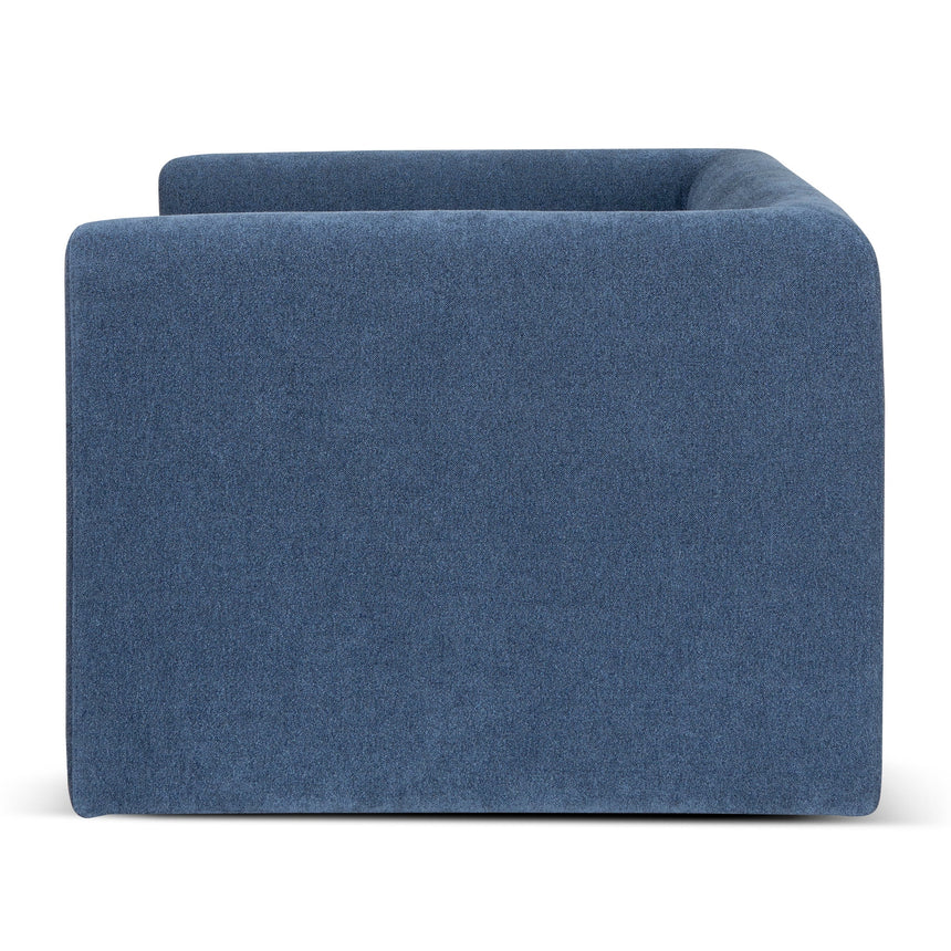 Fabric Armchair - Navy Blue - View 3
