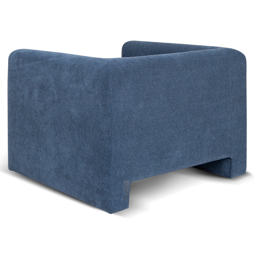 Fabric Armchair - Navy Blue - View 4