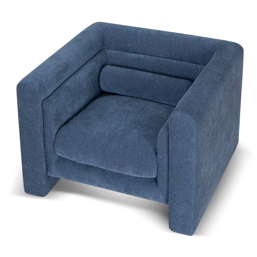 Fabric Armchair - Navy Blue - View 6