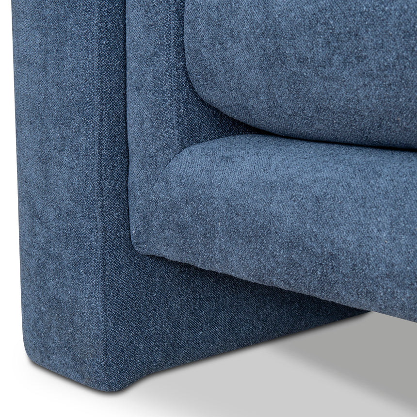 3 Seater Fabric Sofa - Navy Blue - View 12
