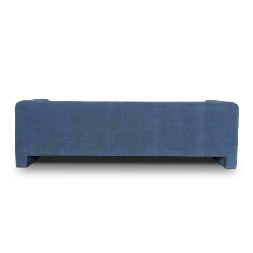 3 Seater Fabric Sofa - Navy Blue - View 3