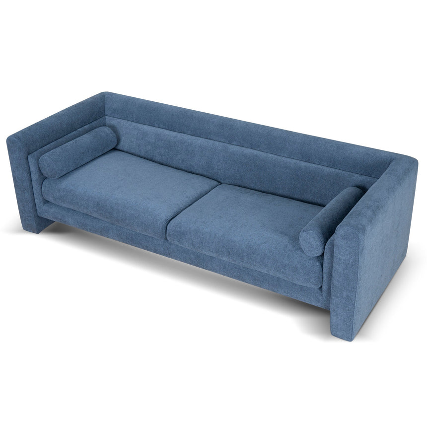 3 Seater Fabric Sofa - Navy Blue - View 4