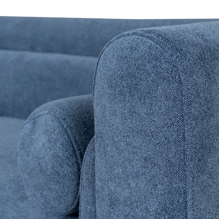 3 Seater Fabric Sofa - Navy Blue - View 8