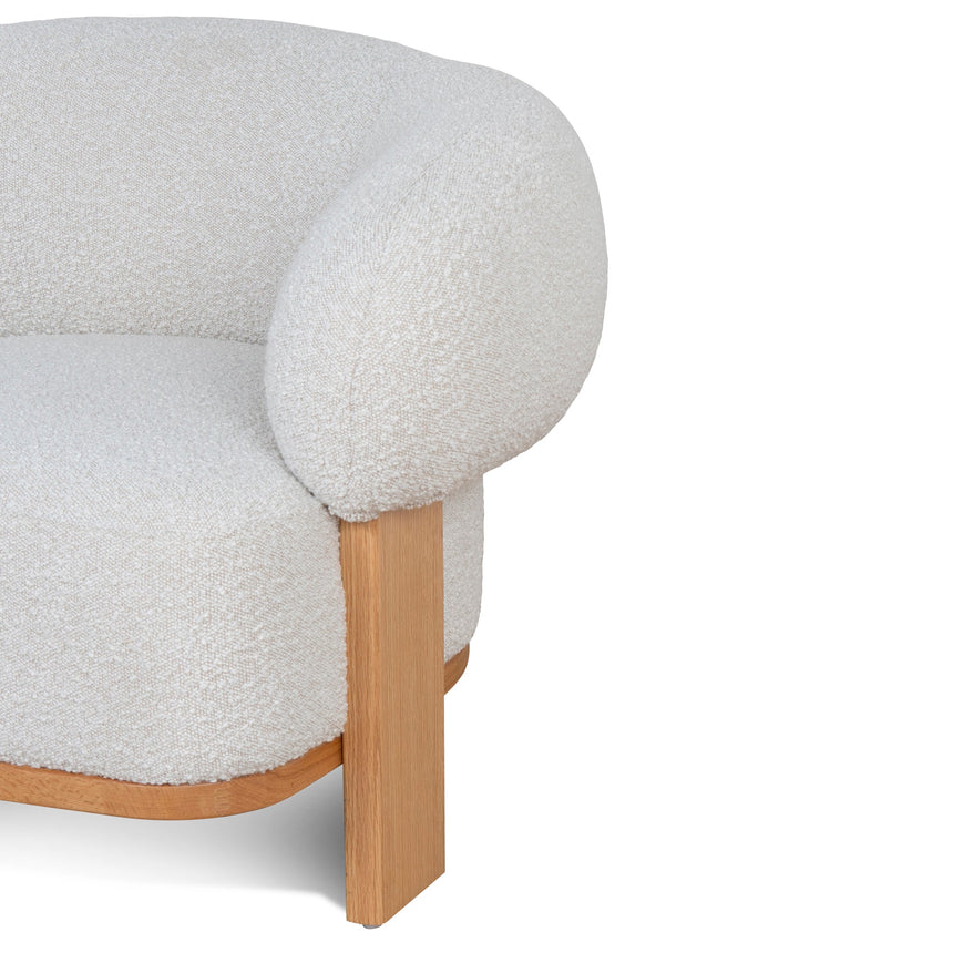 Armchair - Off White Boucle - View 7