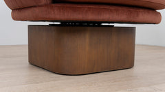 CLC10158-CA Fabric Swivel Armchair - Rustic Orange