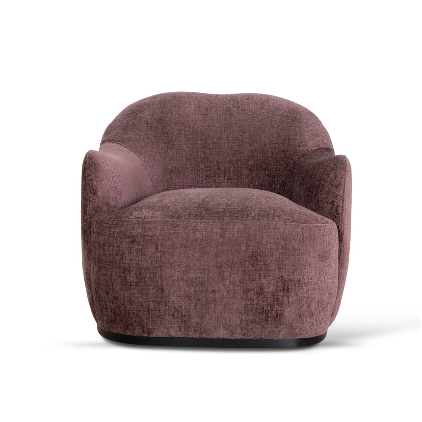Fabric Armchair - Plum - View 2