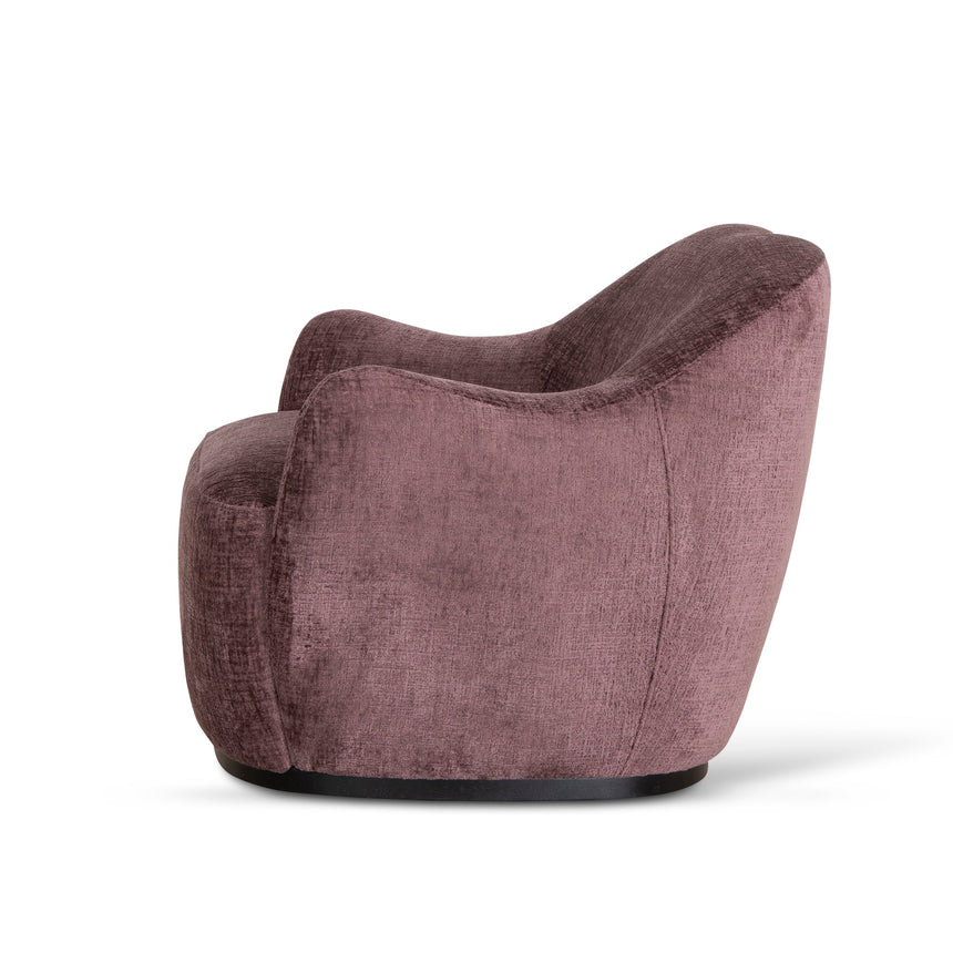 Fabric Armchair - Plum - View 3
