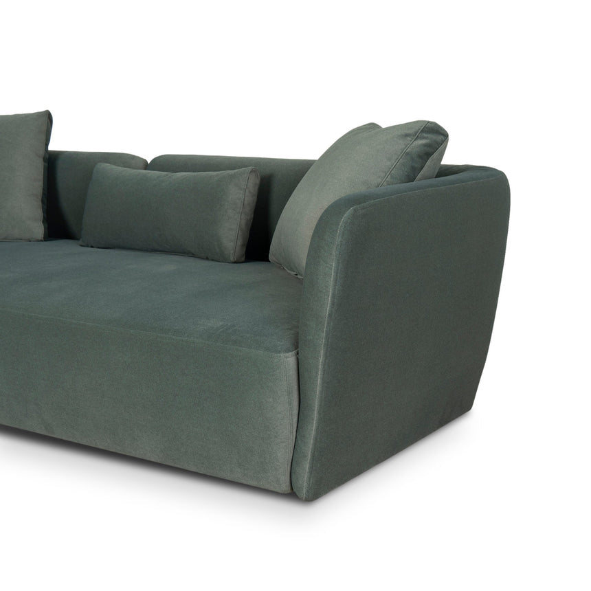 3 Seater Fabric Sofa - Burnt Green - View 9
