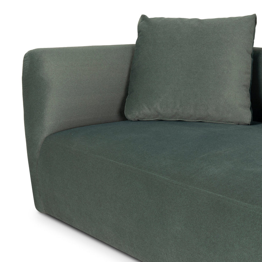 3 Seater Fabric Sofa - Burnt Green - View 10