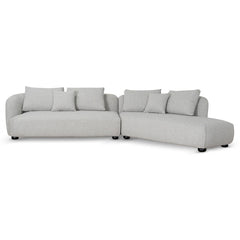 CLC10203-CA 3 Seater Right Chaise Sofa - Clay Grey