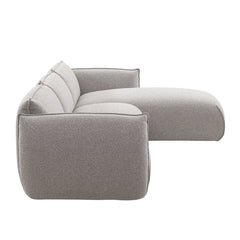 CLC10239-IG 3 Seater Right Chaise Sofa - Clay Grey