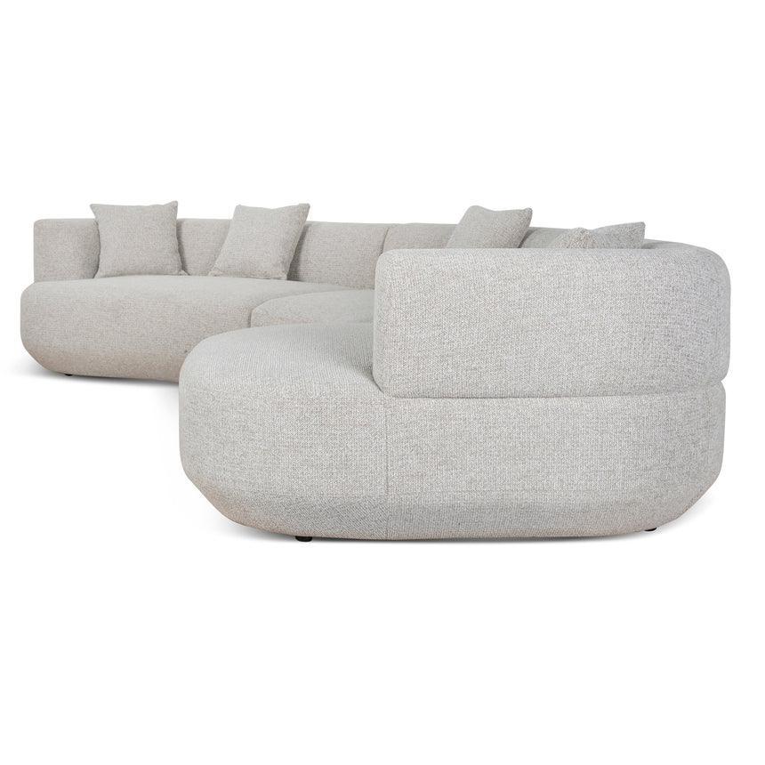 Modular Right Chaise Sofa - Coral Natural Linen - View 6