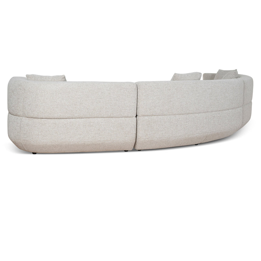 Modular Right Chaise Sofa - Coral Natural Linen - View 7