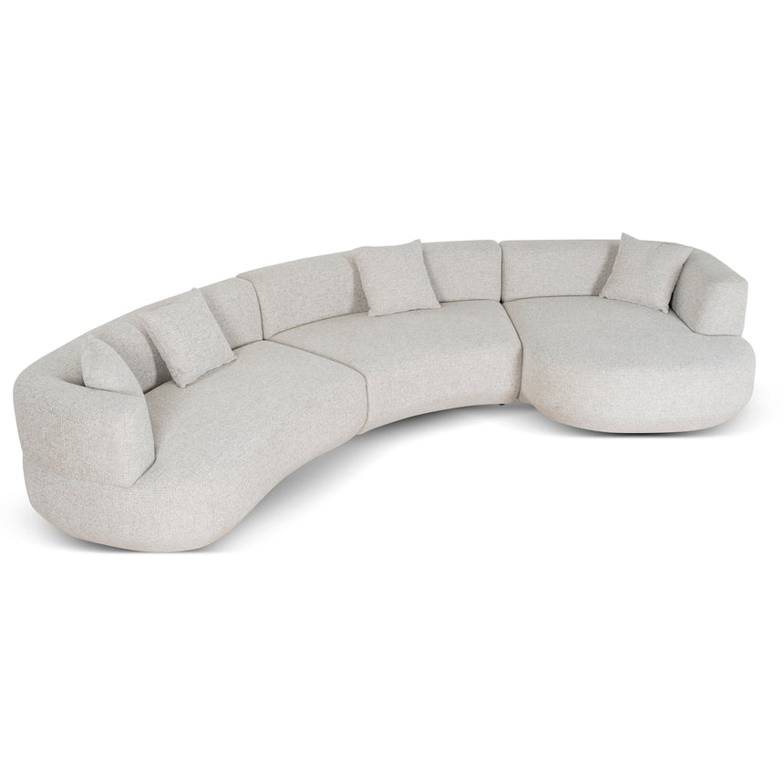Modular Right Chaise Sofa - Coral Natural Linen - View 5