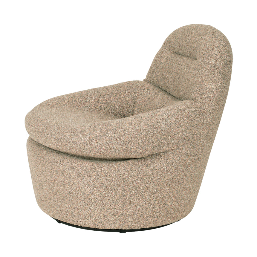 Swivel Lounge Chair - Granite Boucle - View 3