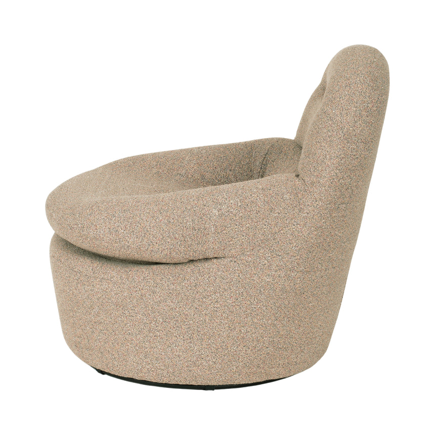 Swivel Lounge Chair - Granite Boucle - View 4