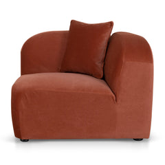 Corner Option For 4 Seater Sofa | Burnt Maroon | Myka Home