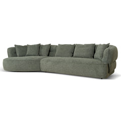 CLC10374-KJ Left Chaise Sofa - Coral Dark Green