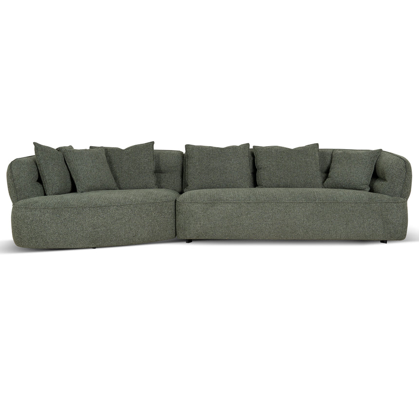 Left Chaise Sofa - Coral Dark Green - View 3