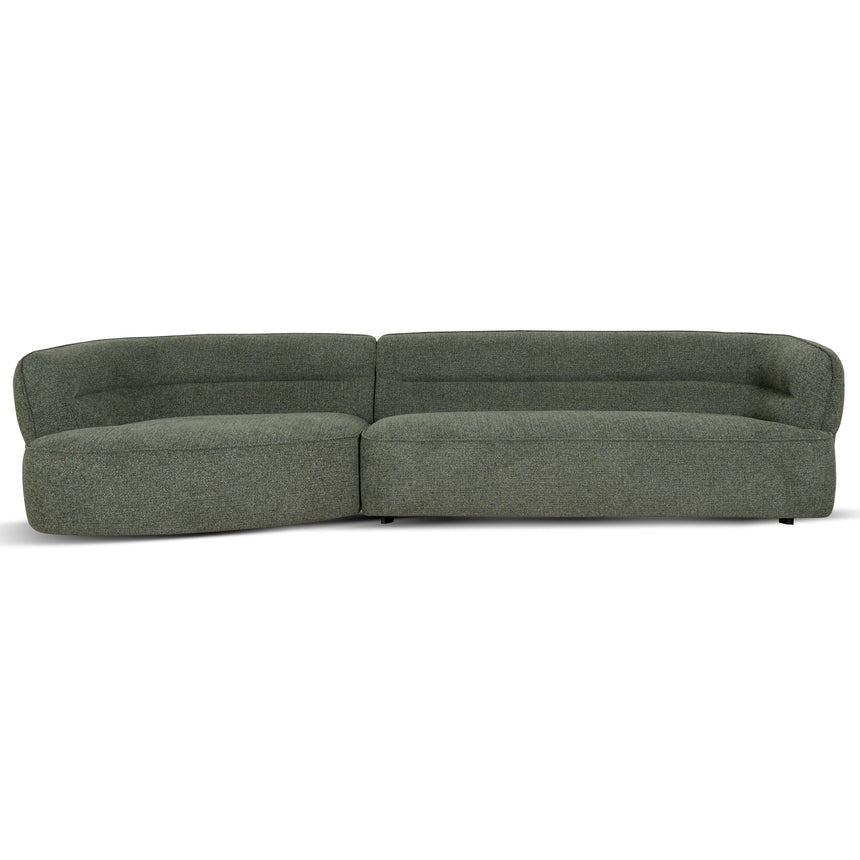 Left Chaise Sofa - Coral Dark Green - View 4