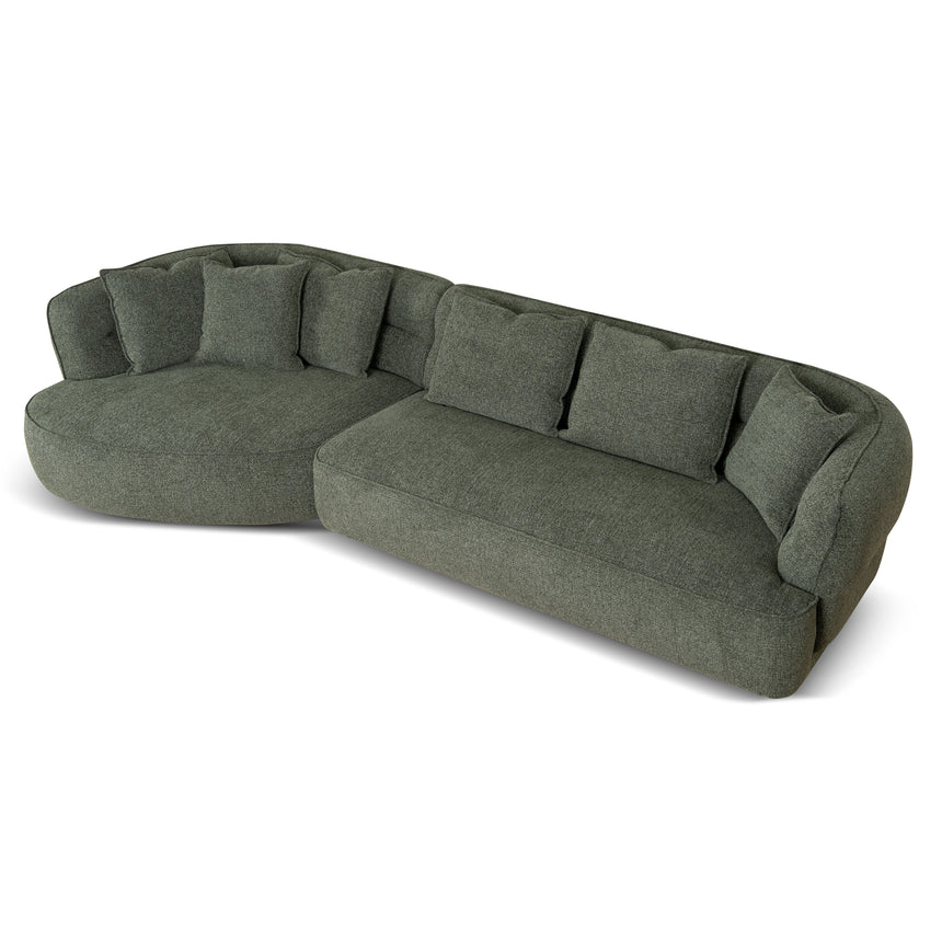 Left Chaise Sofa - Coral Dark Green - View 5