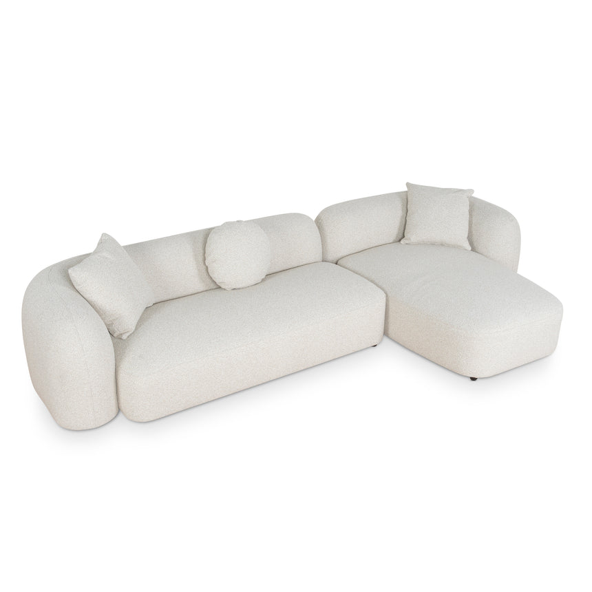 3 Seater Right Chaise Sofa - Oatmeal Beige - View 5
