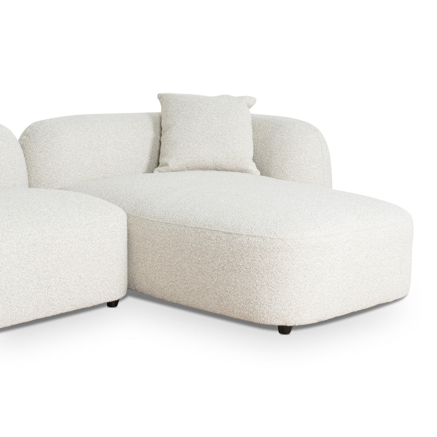 3 Seater Right Chaise Sofa - Oatmeal Beige - View 7
