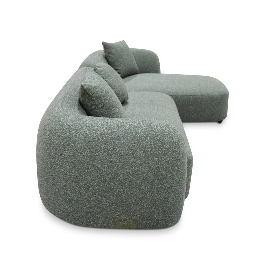 3 Seater Right Chaise Sofa - Amazon Green - View 4