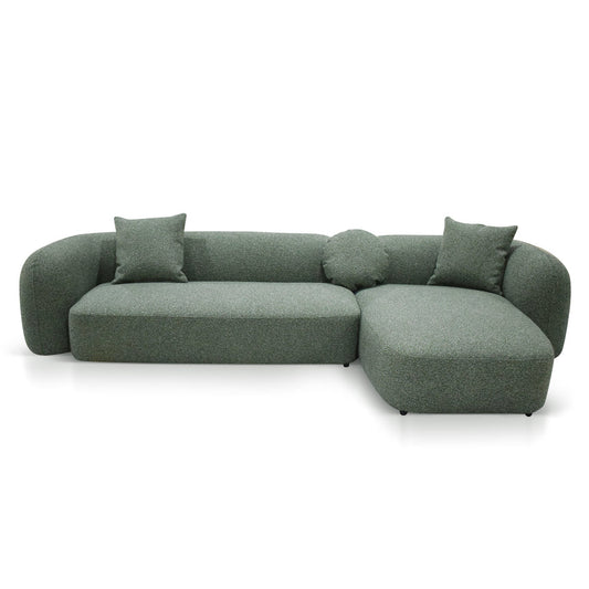 CLC10387-AE 3 Seater Right Chaise Sofa - Amazon Green