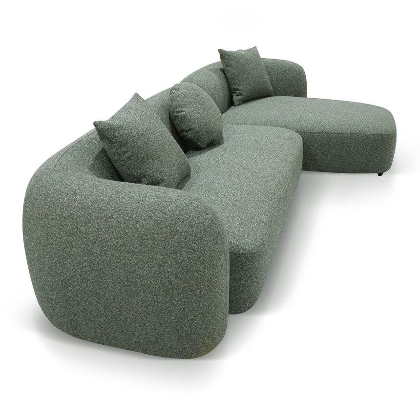 3 Seater Right Chaise Sofa - Amazon Green - View 2