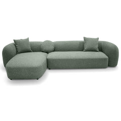 CLC10388-AE 3 Seater Left Chaise Sofa - Amazon Green