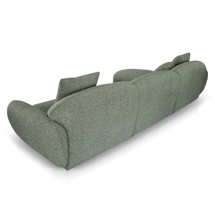 3 Seater Left Chaise Sofa - Amazon Green - View 3