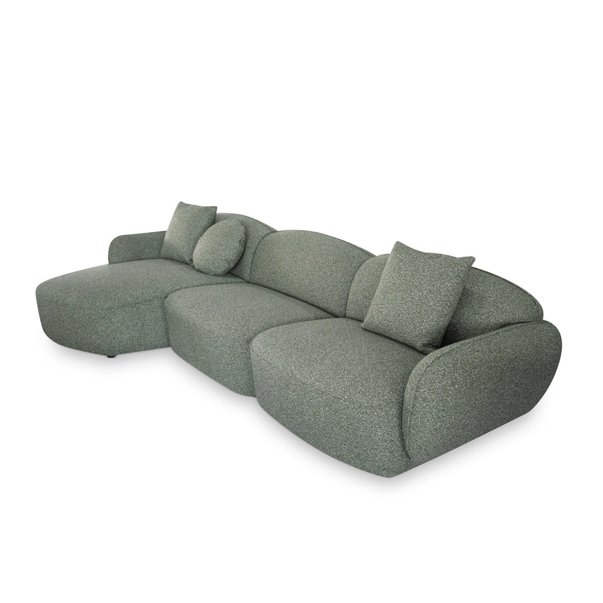 3 Seater Left Chaise Sofa - Amazon Green - View 2