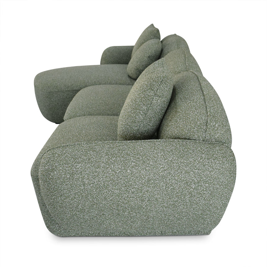 3 Seater Left Chaise Sofa - Amazon Green - View 4
