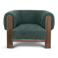 Walnut Armchair | Bush Green | Myka Home