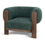 Walnut Armchair | Bush Green | Myka Home