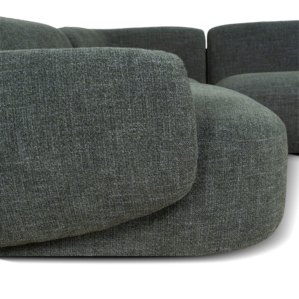 Left Chaise Modular Sofa | Moss Green | Myka Home - View 5