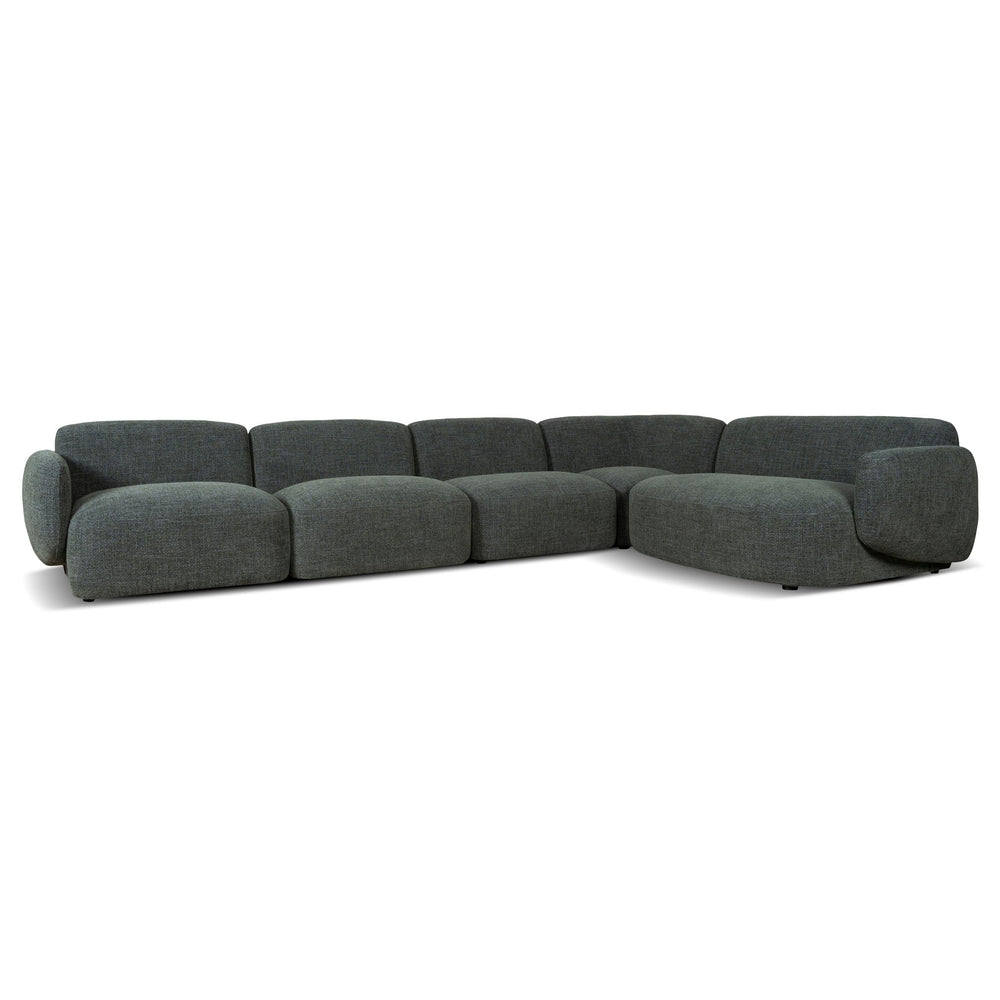 Right Chaise Modular Sofa | Moss Green | Myka Home
