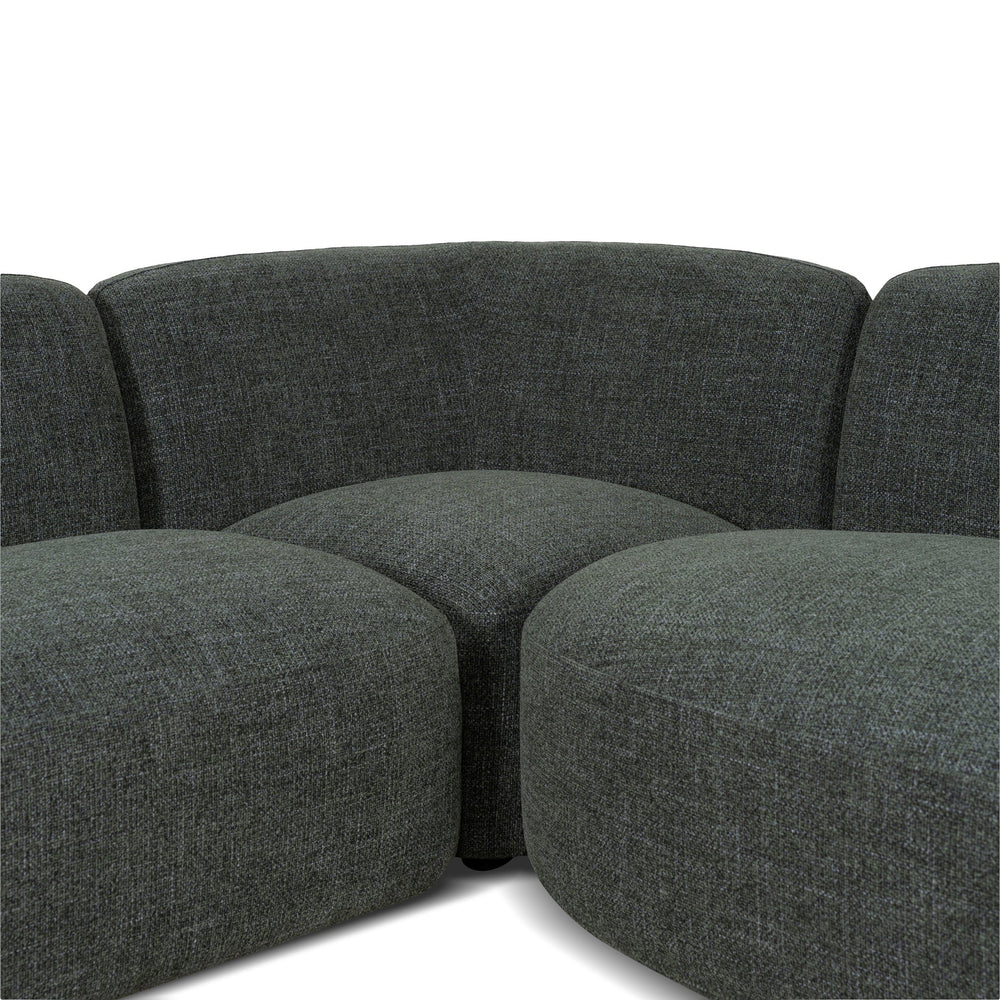 Right Chaise Modular Sofa | Moss Green | Myka Home - View 5