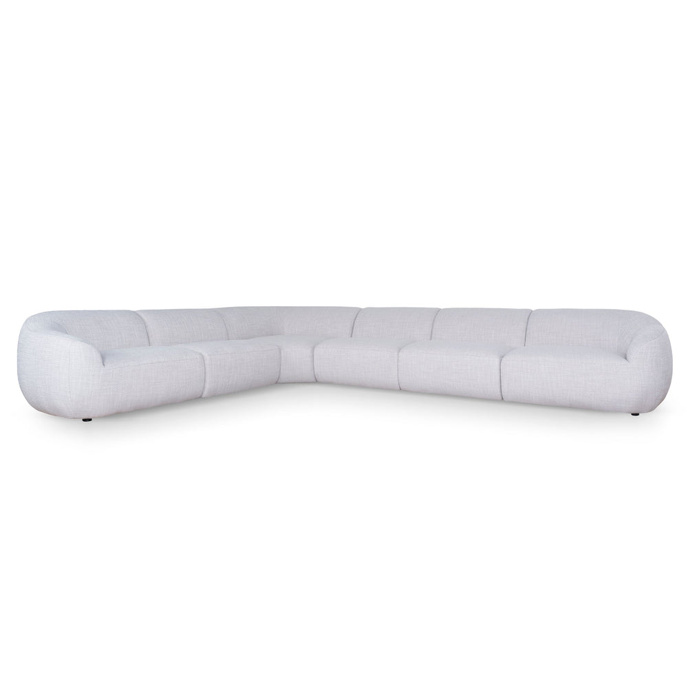 Extended Corner Fabric Sofa | Taupe Beige | Myka Home