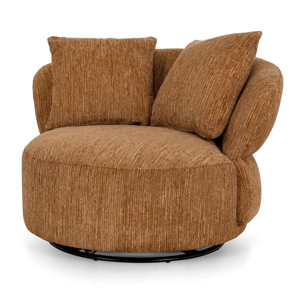 Swivel Lounge Chair | Honey Gold | Myka Home