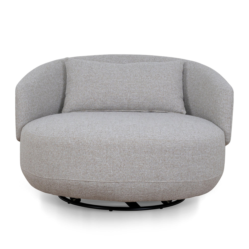 Swivel Armchair | Warm Taupe | Myka Home - View 2